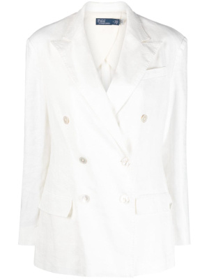

Peak-lapel double-breasted blazer, Polo Ralph Lauren Peak-lapel double-breasted blazer