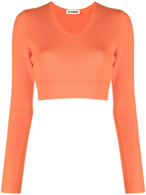 

Ribbed-knit cropped top, Jil Sander Ribbed-knit cropped top
