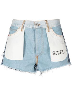 

Patchwork-denim shorts, Heron Preston Patchwork-denim shorts
