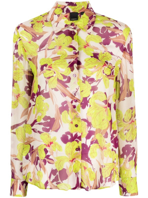 

Floral-print button-up shirt, PINKO Floral-print button-up shirt
