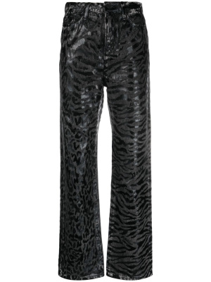

Animal-print straight-leg jeans, Karl Lagerfeld Animal-print straight-leg jeans