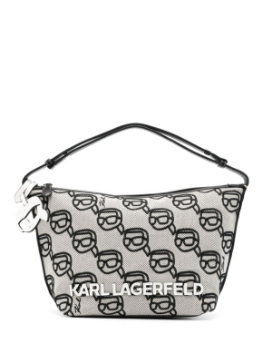

Logo-embroidered tote bag, Karl Lagerfeld Logo-embroidered tote bag