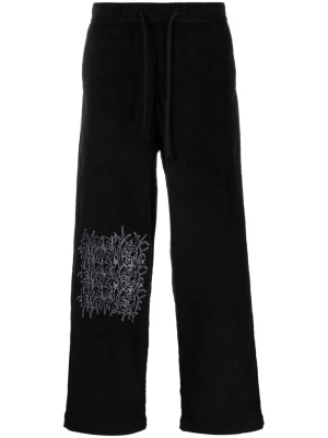 

Embroidered-design corduroy trousers, PACCBET Embroidered-design corduroy trousers