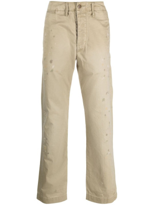 

Straight-leg herringbone cotton trousers, Ralph Lauren RRL Straight-leg herringbone cotton trousers