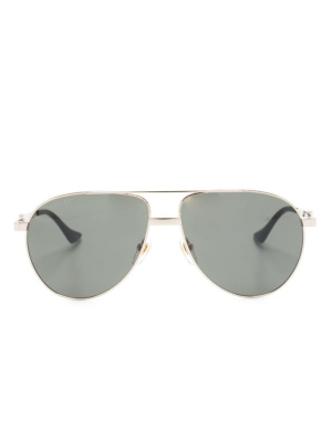 

Logo-engraved oversize-frame sunglasses, Gucci Eyewear Logo-engraved oversize-frame sunglasses