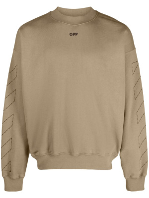 

Arrows-embroidered cotton sweatshirt, Off-White Arrows-embroidered cotton sweatshirt