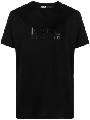 

Logo-embossed crew-neck T-shirt, Karl Lagerfeld Logo-embossed crew-neck T-shirt