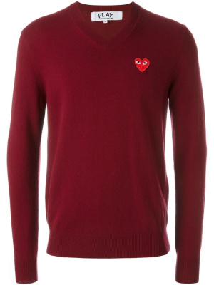

Embroidered heart jumper, Comme Des Garçons Play Embroidered heart jumper