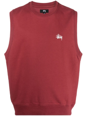 

Logo-embroidered cotton vest, Stüssy Logo-embroidered cotton vest
