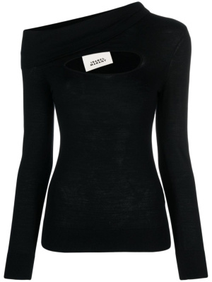 

Paz off-shoulder merino-wool jumper, ISABEL MARANT Paz off-shoulder merino-wool jumper