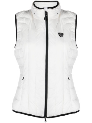 

Quilted logo-patch vest, Ea7 Emporio Armani Quilted logo-patch vest