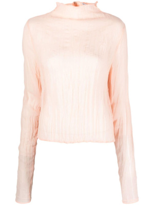 

Crinkled-finish semi-sheer blouse, Acne Studios Crinkled-finish semi-sheer blouse
