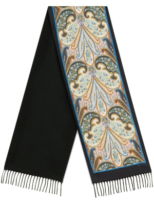 

Paisley-print panelled scarf, ETRO Paisley-print panelled scarf