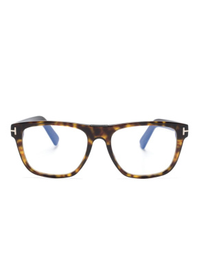 

Square-frame tortoiseshell-effect glasses, TOM FORD Eyewear Square-frame tortoiseshell-effect glasses