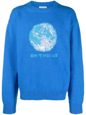 

Intarsia-knit wool-blend jumper, Off-White Intarsia-knit wool-blend jumper