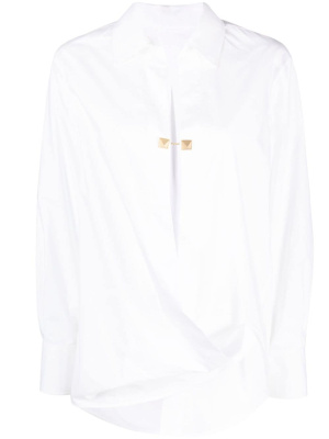 

Rockstud-embellished cotton shirt, Valentino Garavani Rockstud-embellished cotton shirt
