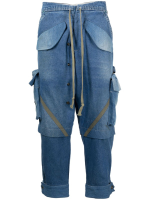 

Panelled washed jeans, Greg Lauren Panelled washed jeans