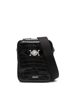 

Croc-embossed crossbody bag, Versace Croc-embossed crossbody bag