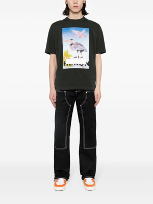 

Censored Heron-print cotton T-shirt, Heron Preston Censored Heron-print cotton T-shirt
