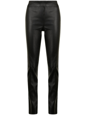 

Slit-cuff leather trousers, Helmut Lang Slit-cuff leather trousers
