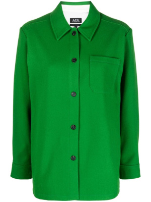 

Wool-blend shirt jacket, A.P.C. Wool-blend shirt jacket