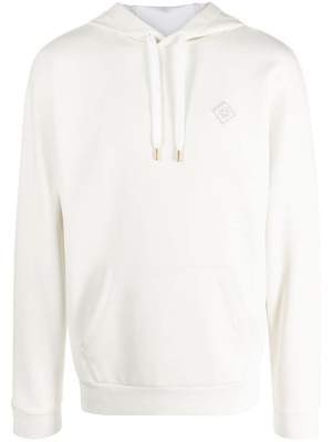 

Logo-patch drawstring hoodie, Casablanca Logo-patch drawstring hoodie
