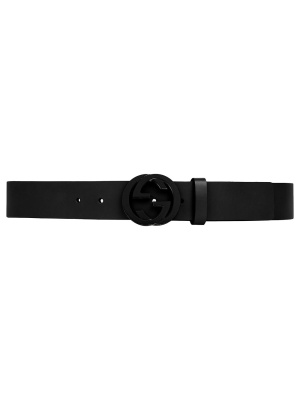

Leather belt with interlocking G buckle, Gucci Leather belt with interlocking G buckle