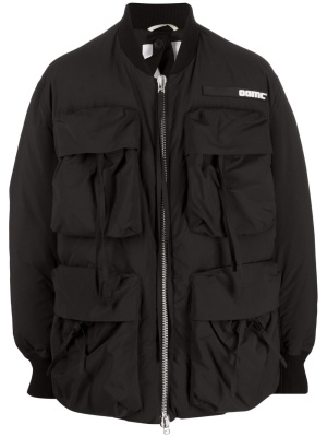 

Logo-patch zip-up padded coat, OAMC Logo-patch zip-up padded coat