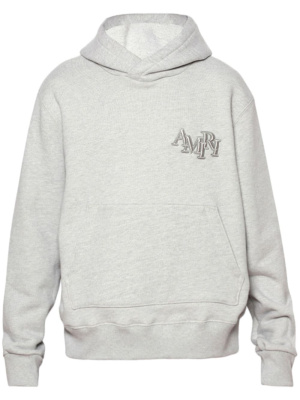 

Logo-embroidered cotton hoodie, AMIRI Logo-embroidered cotton hoodie