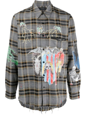 

X Wes Lang graphic-print shirt, AMIRI X Wes Lang graphic-print shirt