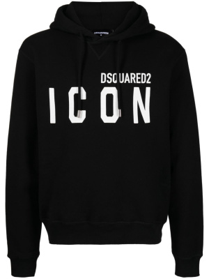 

Icon logo-print cotton hoodie, Dsquared2 Icon logo-print cotton hoodie