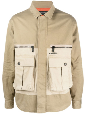 

Two-tone flap-pocket jacket, Dsquared2 Two-tone flap-pocket jacket