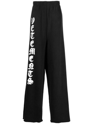 

Logo-print cotton track pants, VETEMENTS Logo-print cotton track pants