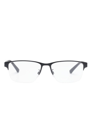 

Logo-engraved rectangle-frame glasses, Emporio Armani Logo-engraved rectangle-frame glasses