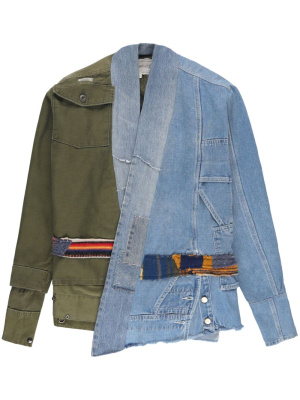 

Asymmetric-design jacket, Greg Lauren Asymmetric-design jacket