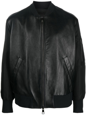 

Leather panelled bomber jacket, Neil Barrett Leather panelled bomber jacket