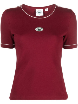 

X Lacoste logo-patch T-shirt, Sporty & Rich X Lacoste logo-patch T-shirt