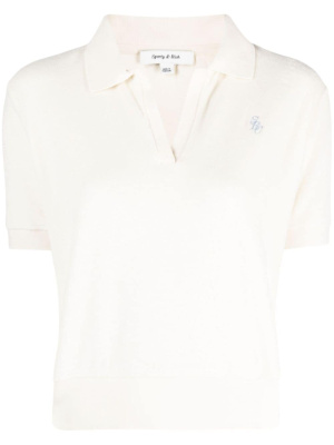 

V-neck polo top, Sporty & Rich V-neck polo top