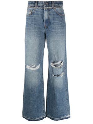 

Wide-leg cotton jeans, AMIRI Wide-leg cotton jeans