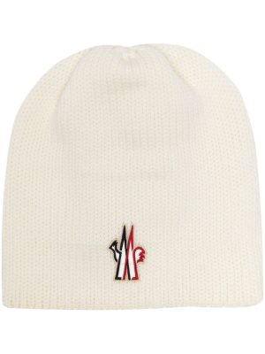 

Logo-appliqué virgin-wool beanie, Moncler Grenoble Logo-appliqué virgin-wool beanie