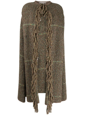 

Chunky-knit tweed cape coat, Stella McCartney Chunky-knit tweed cape coat