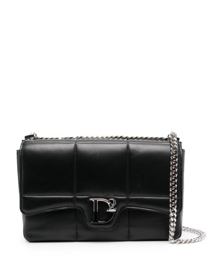 

Logo-plaque quilted shoulder bag, Dsquared2 Logo-plaque quilted shoulder bag