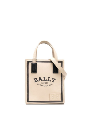 

Mini logo-print tote bag, Bally Mini logo-print tote bag