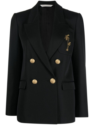 

Palm-embroidered blazer, Palm Angels Palm-embroidered blazer