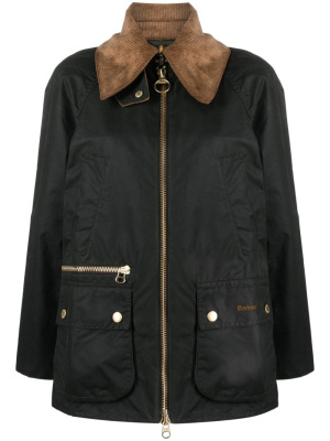 

Gunnerside corduroy-collar waxed jacket, Barbour Gunnerside corduroy-collar waxed jacket