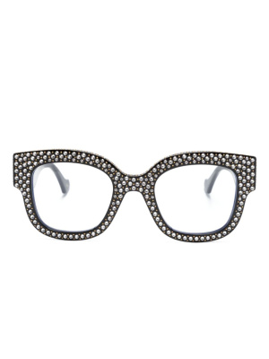 

Crystal-embellished cat-eye glasses, Gucci Eyewear Crystal-embellished cat-eye glasses