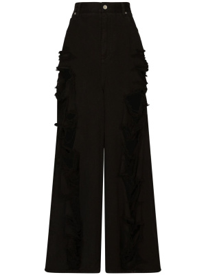 

Wide-leg ripped jeans, Dolce & Gabbana Wide-leg ripped jeans