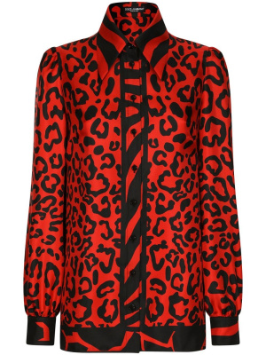 

Leopard-print silk shirt, Dolce & Gabbana Leopard-print silk shirt