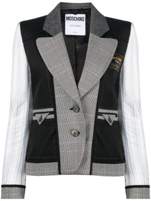 

Patchwork single-breasted blazer, Moschino Patchwork single-breasted blazer