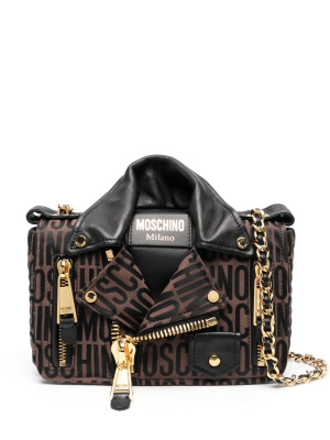 

Logo-print Biker crossbody bag, Moschino Logo-print Biker crossbody bag